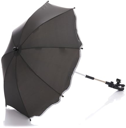 Fillikid Sonnenschirm Easy Fit Exclusiv - UV Schutz 50+ / 65 cm Durchmesser - Biegsamer Schirm mit Universalhalterung für Rund- und Ovalrohre - für alle gängige Kinderwagen, Buggy