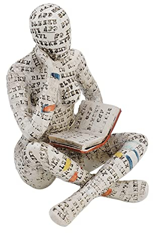 Figur Deko für Regal, 11 x 8 x 8 cm Kleine Lesende Frauen Geformte Skulptur Personalisiertes Handbemalte Lesen Bösewicht Desktop Bücher Regal Handwerk Statue