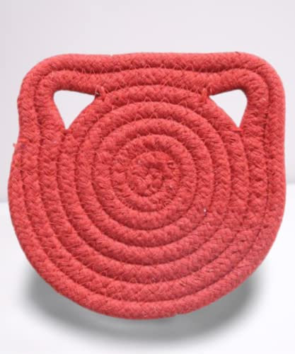 Cafshion Niedliche Untersetzer in Katzenform, 4 Stück, Katzendekoration, einzigartige Katzengeschenke für Katzenliebhaber, super saugfähige, hitzebeständige, geeignet für Arten von Tassen, 11.9 cm