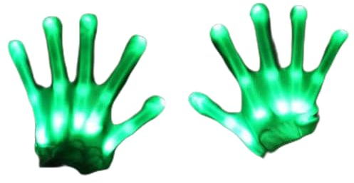 BIOSA 1 Paar Led Blinkende Handschuhe, Leuchtende Handschuhe for Halloween,Weihnacht,Raves Party und Clubs