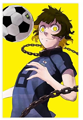 FISH DRAGATE Anime Blue Lock Poster 3 Leinwand Poster Wandkunst Dekor Druck Bild Gemälde für Wohnzimmer Schlafzimmer Dekoration Rahmen Stil 30 x 45 cm