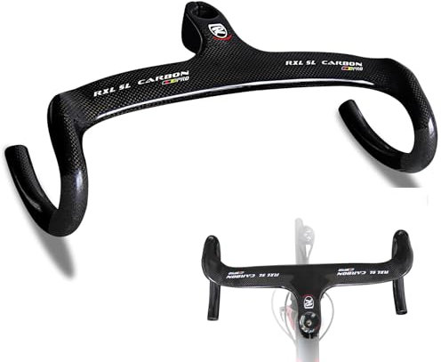 RXL SL Integrierter Carbon Rennrad Lenker Integrierter Vorbau Lenker Carbon Aero Lenker Integrierter Rennrad Integrierter Rennrad Lenker Carbon Lenker für Rennrad 1-1/8 Zoll 440-120