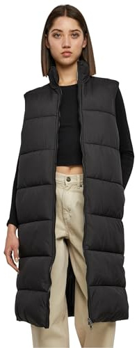Urban Classics Damen Weste Ladies Long Puffer Vest black XXL