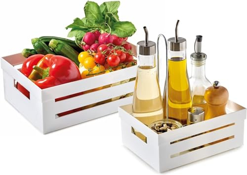 Snips | Set 5 l + 2 l Ordnungsboxen| Aufbewahrungskorb Küche | Schubladen Organizer | Farbe Weiße | Made in Italy | BPA-frei, PS