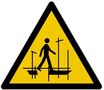 W206 - Gefahr - Gerüst nicht benutzen - Schild und Warnschild - Größe wählbar