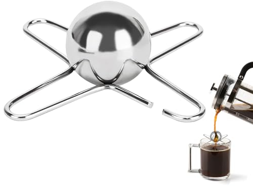 YumSur 40 mm Coffee Cooling Ball,Kaffeekühlwerkzeug,Gefrorene Kugel Für Espressokaffee, Wiederverwendbare Espresso-Frozen-Kugel aus Edelstahl, Eiskugel-Werkzeuge für Kaffee Cocktails Bourbon