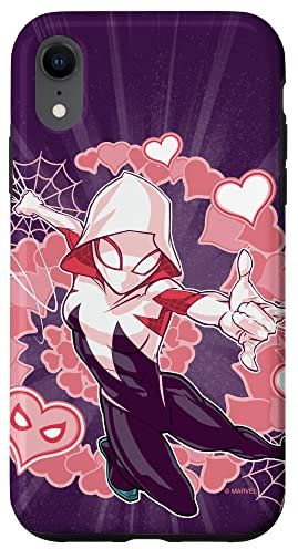 iPhone XR Marvel Spider-Man Into the Spider-Verse Gwen Stacy Hearts Case
