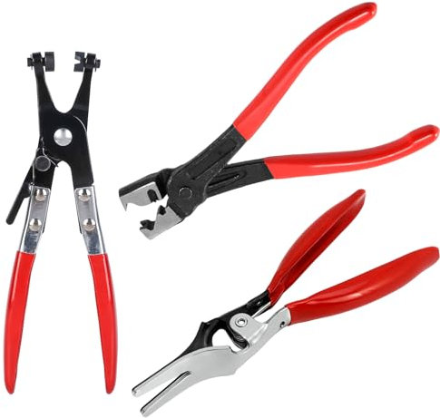 WIYETY Pinza per Fascette Stringitubo: Set 3 Pezzi, Collo Dritto, per Auto
