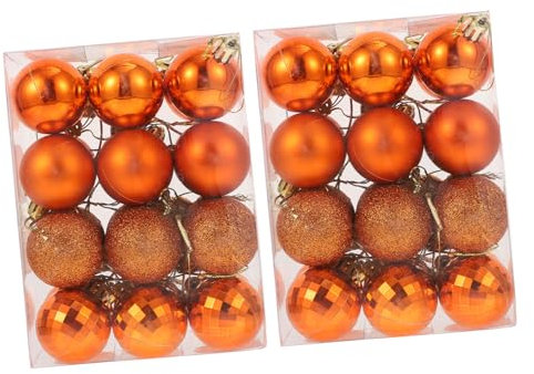 MAGICLULU Weihnachtskugeln Kunststoff Glänzend 4cm Weihnachtsbaum Dekoration 48 Stück Bunt Vielseitig Für Haus Und Party