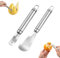 Pelador de Naranja y Pomelo, Acero Inoxidable Pelador de Cítricos de Naranja Mango Largo Fácil de Pelar Pomelo Abridor de Pomelo Cuchillo para Pelar Frutas Cocina Gadget Herramienta