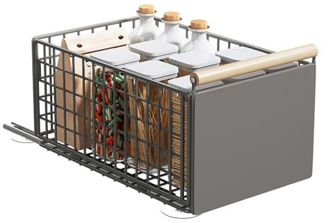 YheenLf Teleskopschublade, Verstellbare Breite Ausziehbarer Schrank Organizer, Kein Bohren, Mit Rutschschutzmatte, für Küche, Unterschrank, Badezimmer, 39.5×23.5×19.5cm