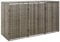 NITCA Triple Wheelie Bin Shed,Wheelie Bin Storage,Wheelie Bin HideawayWheelie Bin Shed Outdoor Patio Store Garden Wheelie Bin Storage,Poly Rattan, grey 3 bins