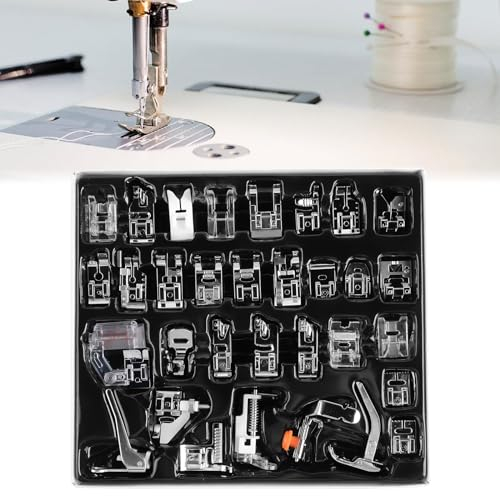 WIYETY Lot de 32 pieds presseurs multifonctions pour machine à coudre Singer/Brother/Babylock/Necchi/New Home/Janome/Elna/Toyata/Simplicity, plus de machines à coudre