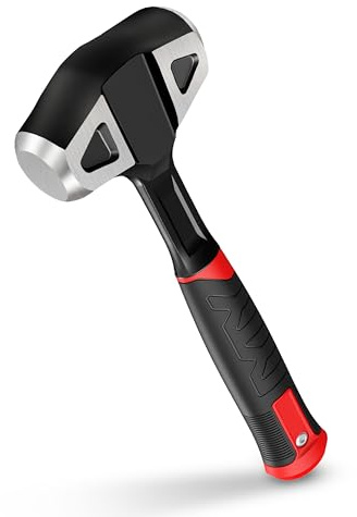YIYITOOLS 3LB Hard Face Sledge Hammer, One‑Piece Forged Carbon‑Steel