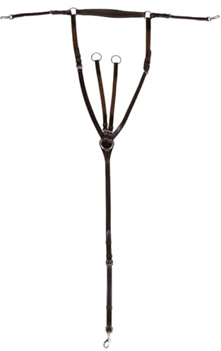NETPROSHOP Leder Vorderzeug Basic Pro mit Abnehmbarer Martingalgabel Pony Cob Full, Groesse:Pony, Farbe:Braun