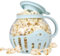 thirei Mikrowellen Popcorn Maker, 2,13 L Borosilikatglas Popcorn Mikrowelle, Spülmaschinenfest, für Versammlungen, Partys, Picknicks, Blau