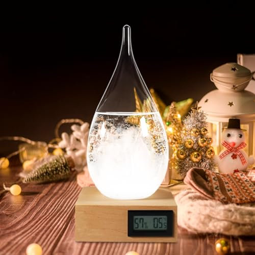 Weihnachtsgeschenke, Sturmglas Wettervorhersage Wetterstation Mode kreativ Büro Desktop und Home Decor Wassertropfen Wetter Glasflasche, kreative Wetter Geschenk