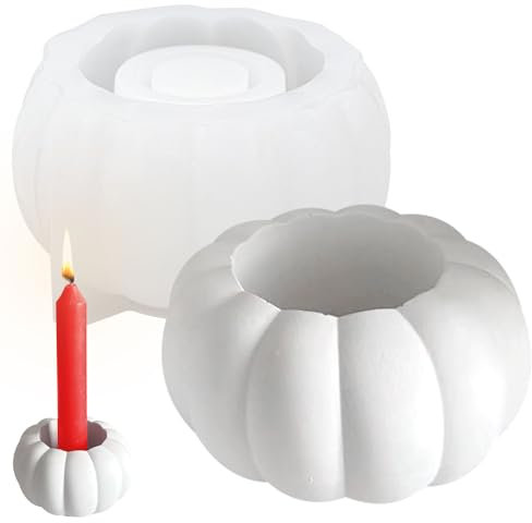 Moules en silicone 3D en forme de citrouille, moules en résine d'Halloween pour loisirs créatifs, moule réutilisable pour Halloween, Thanksgiving, décoration d'intérieur d'automne