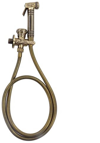 NDNCZDHC Handheld Toilet Sprayer with Flexible Hose, Bidet Sprayer for Toilet, Antique Brass Bidet Sprayer for Bathroom Outdoor Garden