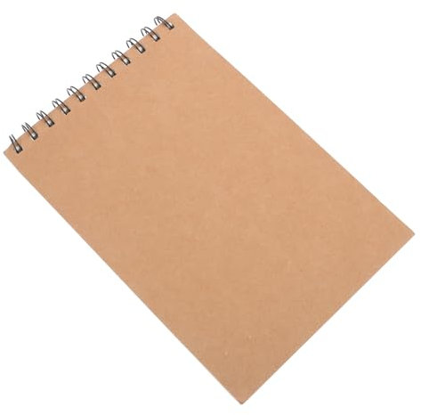 CHILDWEET Portable A5 Kraftpapier Spiralnotizbuch mit Leerem Zeichenblock Skizzenbuch für Abschlussstimmung und Einschulung Feier für Studenten und Spontane Skizzen