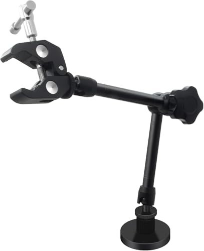 KIBBEH Third Hand Soldering with Magnetic Base, Model Making Accessories, 360 Degree Rotating Heat Gun Frame, Camera Mount Clamps, Hot Air Gun Holder, Third Hand Tool for Soldering