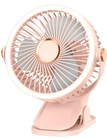 ZEOEZHBI Ventilador de escritorio, ventilador personal de escritorio, mini ventilador de mesa, ventilador de mesa, oficina en casa, coche, interior y exterior, color rosa