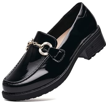 Loafers für Frauen - Bequeme Mokassins mit Sohlenplattform, geeignet für Büro, Freizeit und Arbeit