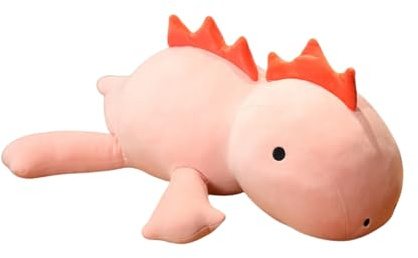 AURWEL XXL Dino Kuscheltier 60cm, Weiches Dino Spielzeug & Plüschtier, Großes Stofftier für Kinderzimmer-Deko, Einfach zu Reinigen Familie, Freunde und Tierliebhaber（Rosa）
