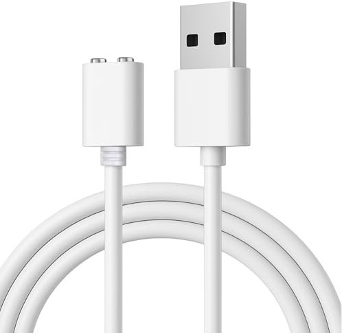BosuLai Magnetisches USB-DC-Ladekabel, Universal 7mm Ersatz-Ladekabel, 80CM 2-Pin USB-Kabel für Magnetische, Wiederaufladbare Massagegeräte, für Spielzeug
