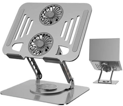 Für – faltbar, verstellbar, ergonomisches Schreibtischzubehör, belüftete Kühlplattform, langlebiges Aluminiumdesign, kompakte Aufbewahrung | für den Mai