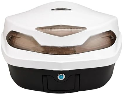 shangguanchun Motorrad-Heckbox 48L Universal Topcase Mit LED-Beleuchtung Für Street Glide(Style C)