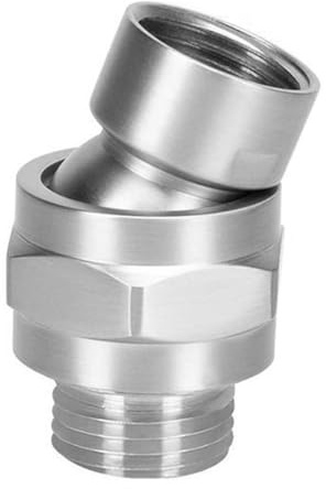 Joint Pièce Pommeau de Douche, Adaptateur de Pommeau de Douche, Adaptateur de Douchette 360 Degrés, Laiton G1/2