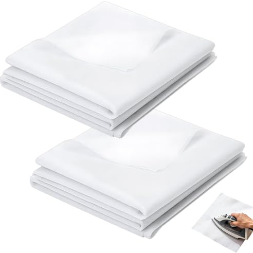 2 PCS 100×500 CM Volumenvlies Zum Aufbügeln Bügelvlies Zum Verstärken Bügelflies Vliesstoff Bügeleinlage Bügelfliesenline Nähvlies Geeignet Für Nähen & Diy-Projekte & Verstärken Von Kleidung(Weiß)