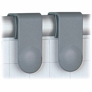 MAUL Blockhalter für Flipchart-Block (2 Stück) | 3 x 6,5 cm | Halter für Flipchart | Geeignet für Whiteboard, Moderationstafeln | Grau