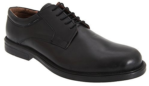 Mens Black Leather Fulfit Plain Gibson Shoe (M12)