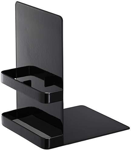 Yamazaki 6873 Tower Bookends, Black, Steel, 12 x 15 x 18 cm