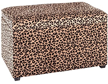 HAKU Möbel Sitztruhe Motiv, MDF, Textilgewebe - Maße: B 65 cm x H 42 cm x T 40 cm, Style: Bohemian