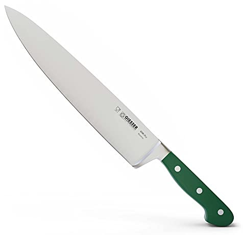 Giesser seit 1776 - Made in Germany - Kochmesser geschmiedet grün Skyline Green, 25 cm, Küchenmesser genietet, rostfrei, spülmaschinengeeignet