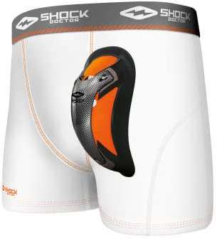 Shock Doctor Ultra Pro Boxer Comp Short w/Ultra Cup Wht M/M