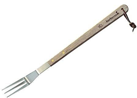 Barbecook Fourchette barbecue, Acier Inox/Bouleau FSC, 46 cm