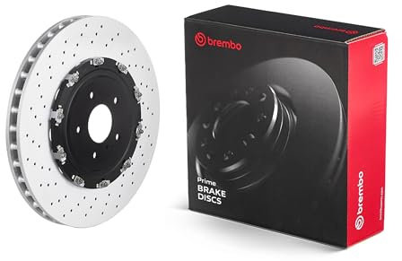 Brembo 09.A187.13 Floating two piece UV Coated Pillar Vented drilled Front Brake Rotor NISSAN OE# 40206JF20A