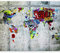 Papier peint murando intissé 350x256 cm Décoration Murale XXL Poster Tableaux Muraux Tapisserie Photo Trompe l'oeil Carte du monde Graffiti k-A-0030-a-b