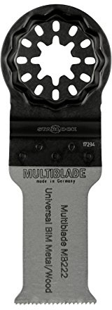 Multiblade Starlock Universell Bimetall-Sägeblatt 28mm (Holz, Metall, Kupfer, Aluminium, Nägel, PVC, Kunststoff) Geeignet für Starlock, Starlock Plus & Starlock MaxMB222