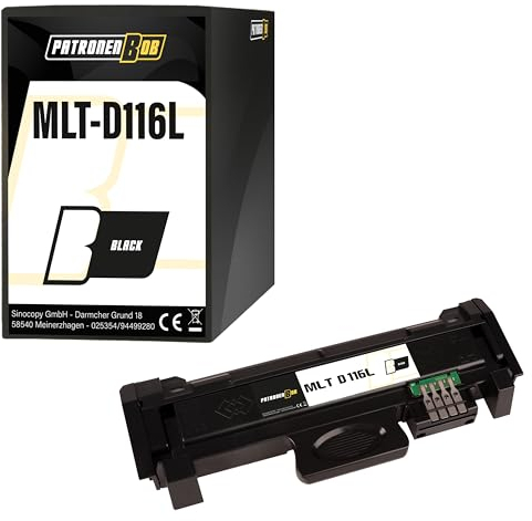 Patronenbob 1x Toner Kompatibel MLT-D116L/ELS BK für Samsung Xpress M2675fn M2885fw M2835dw M2825dw M2675fn