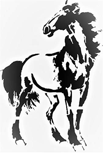 Boutique d'isacrea Schablone aus Kunststoff, 26 x 18 cm, Pferd