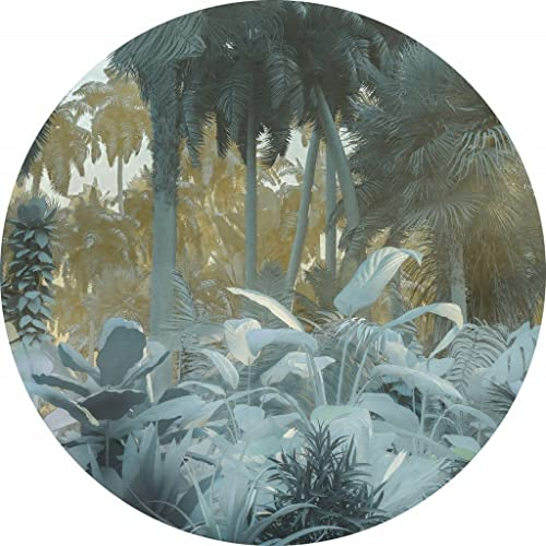 Komar DOT runde und selbstklebende Vlies Fototapete Exotic Jungle - Ø Durchmesser 125 cm - 1 Stück - Tapete, Dekoration, Regenwald, Dschungel, Wandtapete, Wandbild, Wandbelag, Designtapete - D1-047