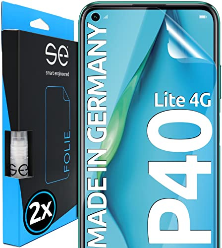 2x se® 3D SCHUTZFOLIE Transparent für Huawei P40 Lite 4G,Selbstheilend, 100% Fingerabdruck & FaceID kompatibel, einfache blasenfreie Installation, Ultra-Klar, Stoß-Kratzfest, aus Deutschland