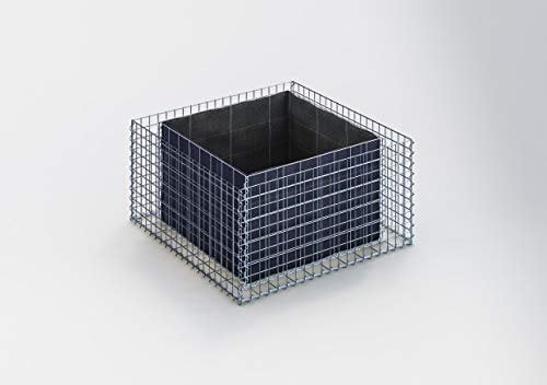 Gabiona - Gabionen Hochbeet HxBxT: 100x50x100 cm - Eckiger Gabionenkorb als Beet für den Garten - Maschenweite 5x5 cm