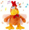 Cuteoy 13“ Quäkendes Huhn Musikalisches Plüschtier Plüschtiere Gehen Singen Winken Hahn Elektronisches Interaktives Plüschspielzeug für Kinder Jungen Mädchen Ostern Weihnachten Geschenke