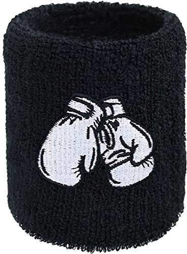 Boxer Schweissband Boxhandschuh Stickerei Designer Schweißband Kampfsport Bestickt & Absorbierendes Frottee Handgelenk Box Wristband Martial Arts Geschenk Muay Thai Schweiß-Armband
